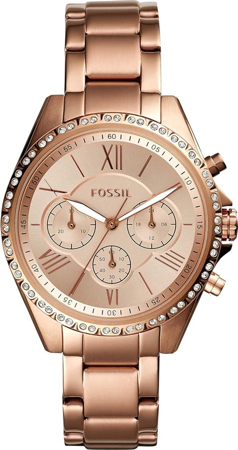 reloj de extensible metalico color oro rosa imitación fossil